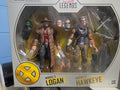 Marvel Legends Series X-Men Logan & Hawkeye 2-Pack w/ Bow Arrow Extra Head
